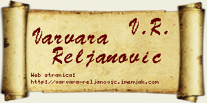 Varvara Reljanović vizit kartica